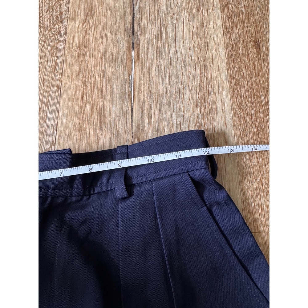 Yves Saint‎ Laurent Navy Blue Pleated High Waist Wool Trousers Size 36 - Picture 5 of 7